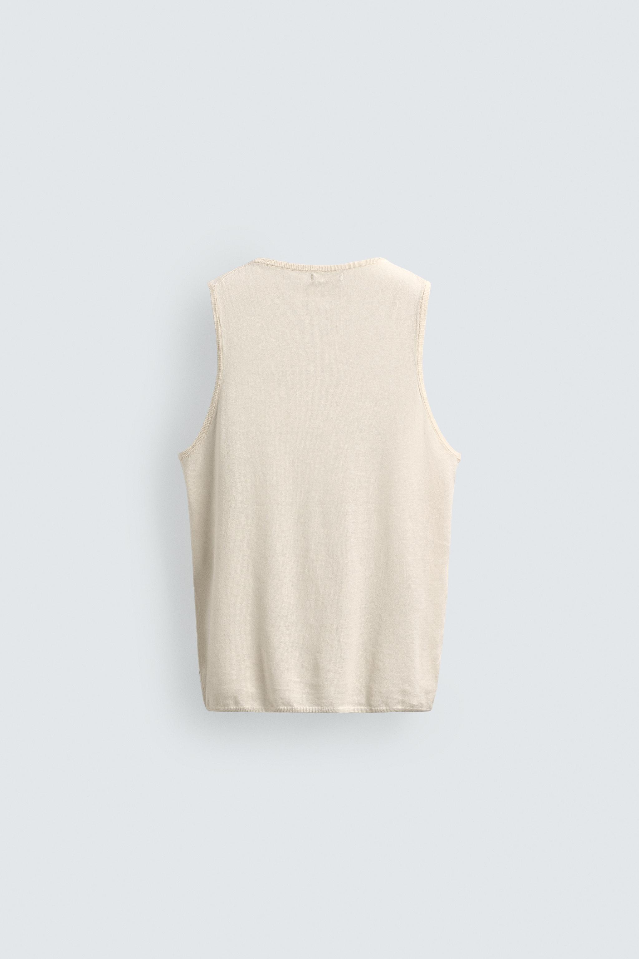 LINEN - COTTON KNIT TANK TOP